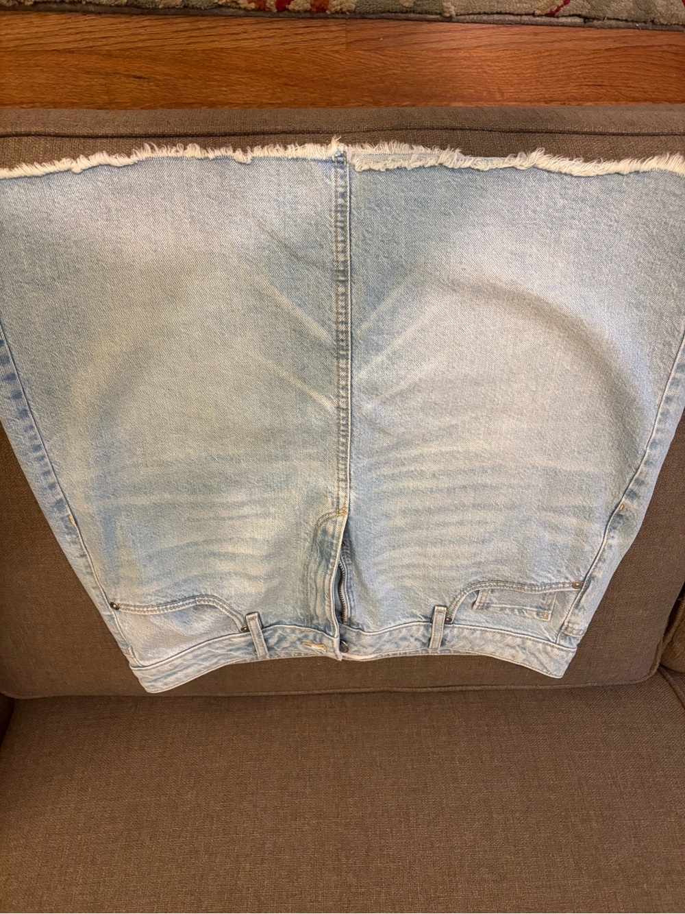 Loft women’s denim skirt in Light Blue Wash